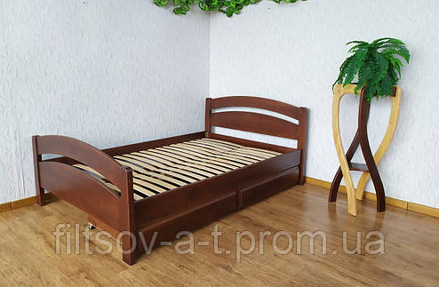 Ліжко двоспальне дерев'яне з ящиками з масиву натурального дерева "Марта" від виробника, фото 2