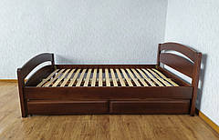 Ліжко двоспальне дерев'яне з ящиками з масиву натурального дерева "Марта" від виробника, фото 2