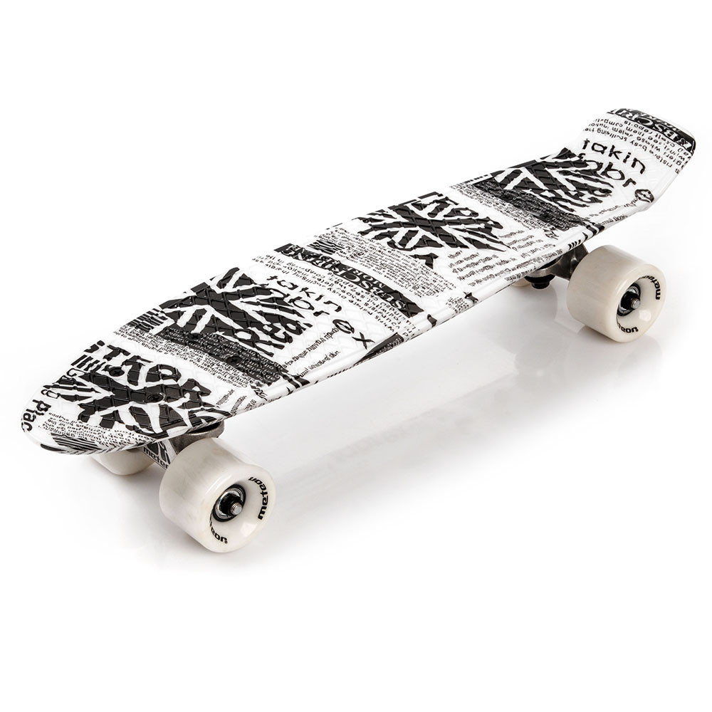 Пенні борд Meteor Multicolor Gazeta (23873) Black/White