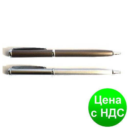 Поворотна Ручка металева BAIXIN BP519 (срібло+сірий)