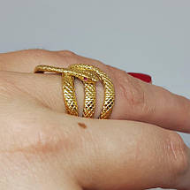 Мудра змія кільце жіноче, срібло 925, золото 585/750., фото 2