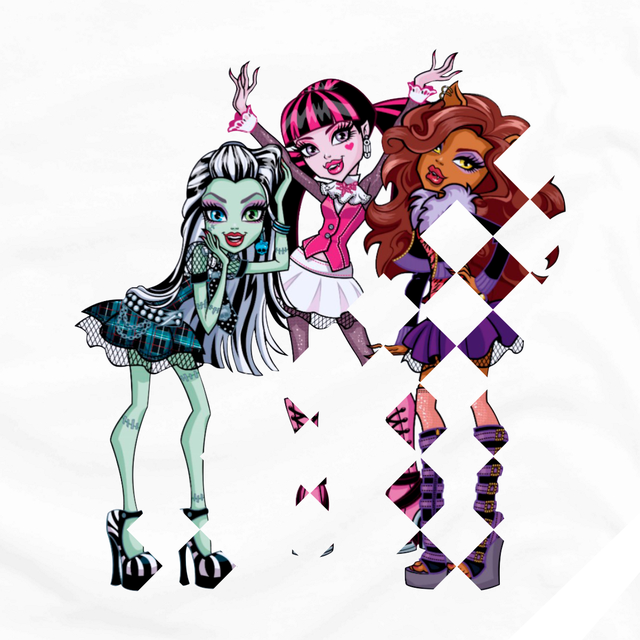 Малюнки зі страз на черевики термо Monster High