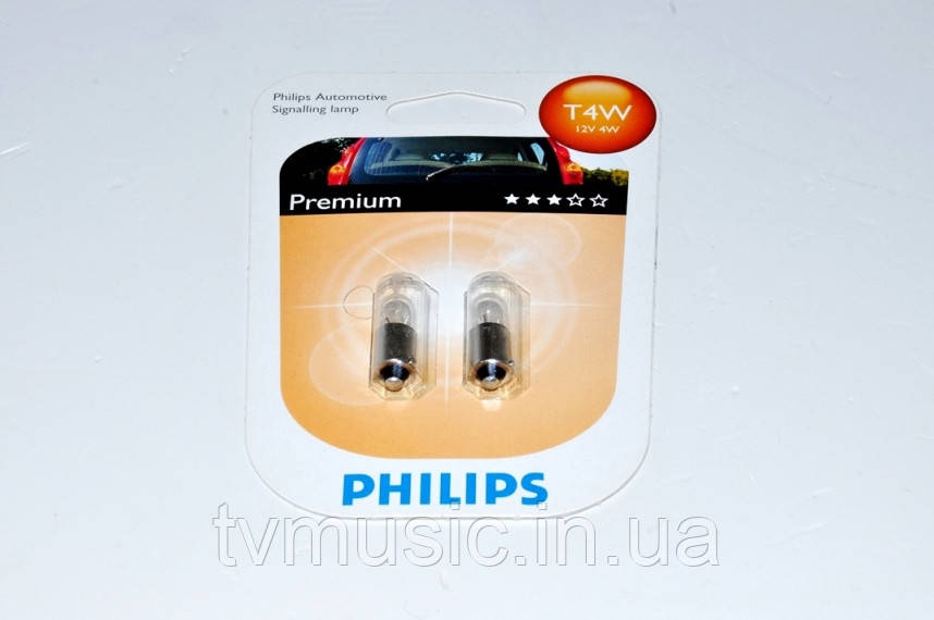 Автолампи Philips Premium T4W (12929B2)