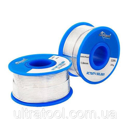 Припій Lichuang Sn60Pb40 1.0mm 100g з вмістом каніфольного флюсу.