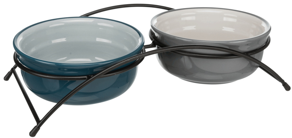 Trixie TX-24535 миски керамічні на підставці 2 × 0,25 л / ø13 см 