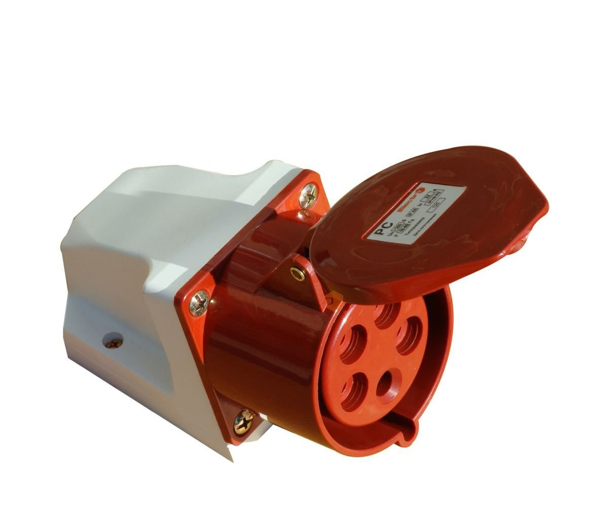 Takel 415 Розетка стаціональність. внутрішня 16А 220-380В (240-415В) 5 контаків (3P+N+E), IP44, червона
