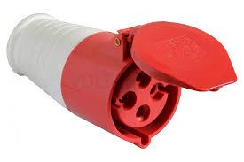Takel 224 Розетка переносна 32А, (380-415В) 4 контакти (3P+E), IP44, червона