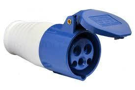 Takel 213 Розетка переносна 16 А (220-250 В) 3 контакти (2P+E), IP44, синя, фото 1