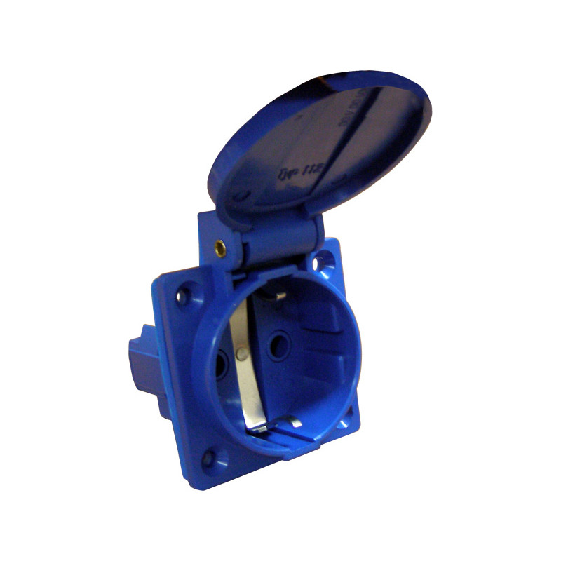 Takel 312 Розетка панельна 16А (220-250В) 3 контакти (2P+E), IP44, синя