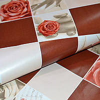 Шпалери для стін шпалери квадрати коричневі троянди троянди вологостійкі 0,53*10м
