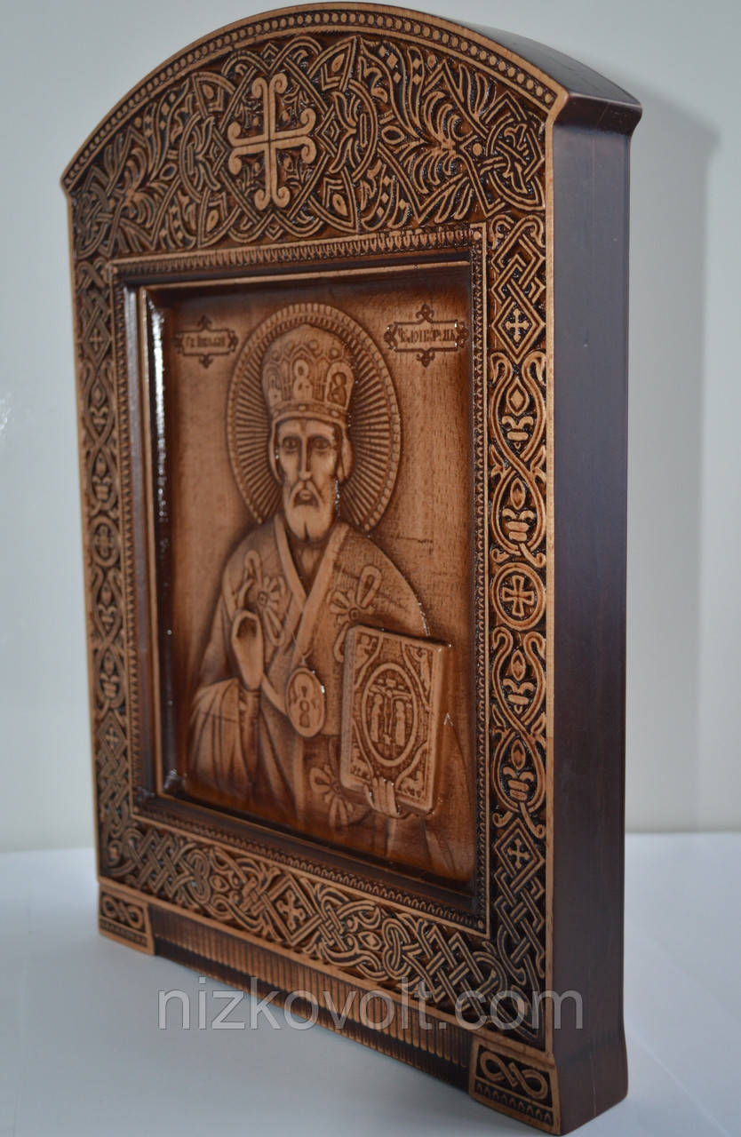Ікона Микола Чудотворець в кіоті "Д" (250х365х36)
