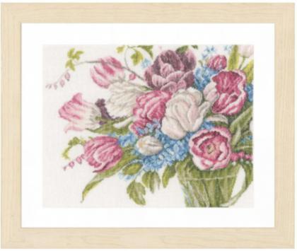 PN-0158327 Набір для вишивки хрестом LanArte Pretty Bouquet of Flowers "Красивий букет квітів"