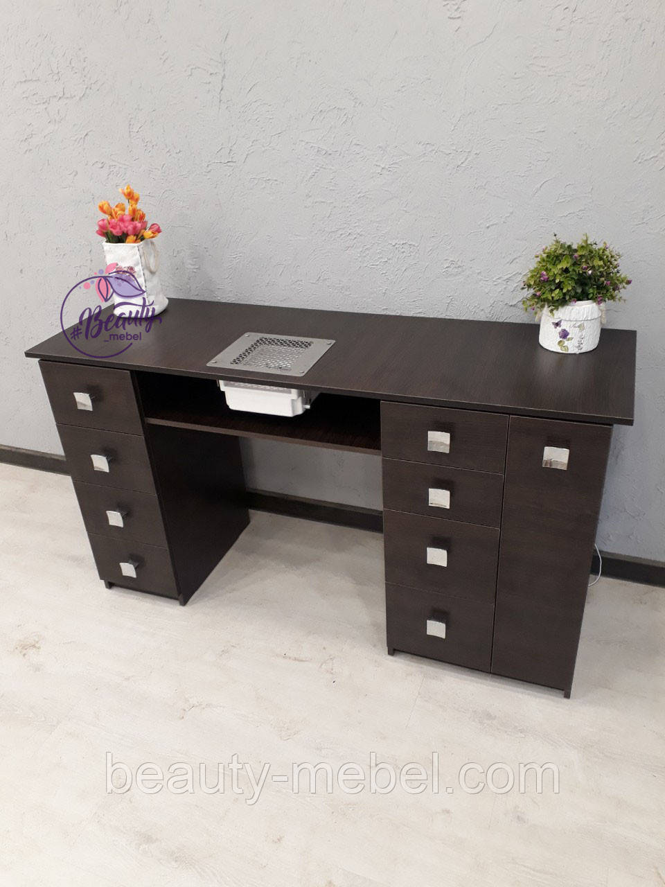 Стіл для манікюру з витяжкою і ящиком Карго, фото 1