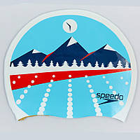 Шапочка для плавания SPEEDO SLOGAN PRINT 808385B956 LIGHT ADRIATIC