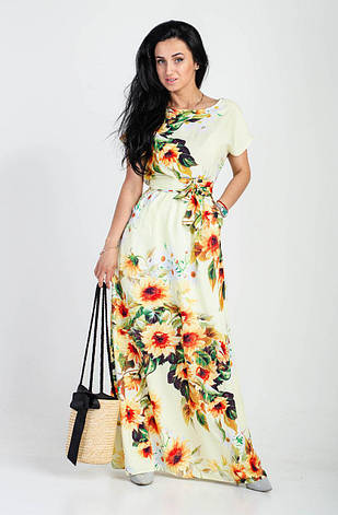 Літній довга сукня "Цвєтана" розміри 44-46, фото 1