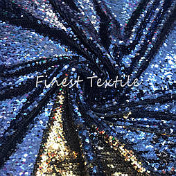 Паєтка Двостороння Темно-синій Золото