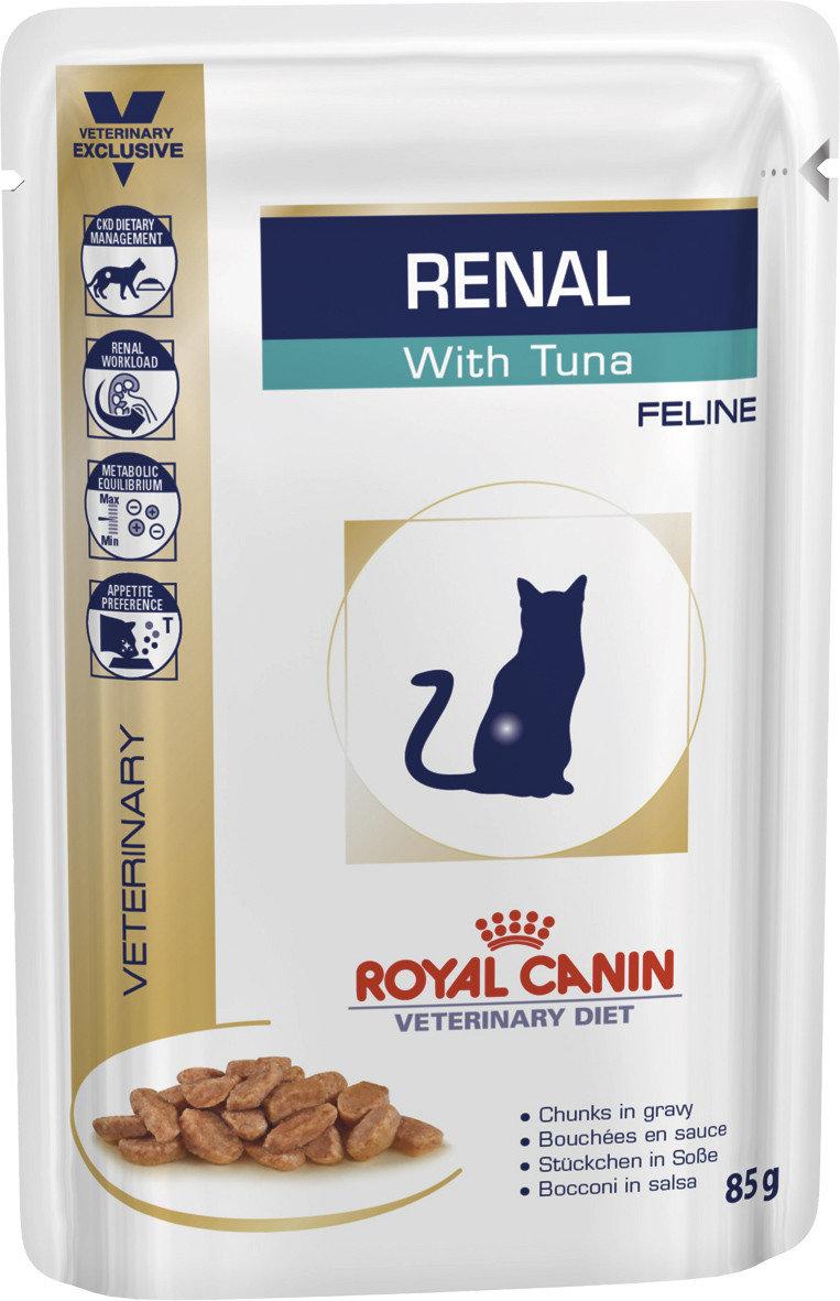Вологий корм для кішок Royal Canin Renal Feline з тунцем -при нирковій недостатності 85гр *12шт