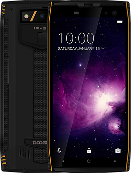Doogee S50, 6/128 Gb, IP68, 5180 mAh, подвійна камера 16+13 Mpx, Android 7.1, 8 ядер, дисплей 5.7"