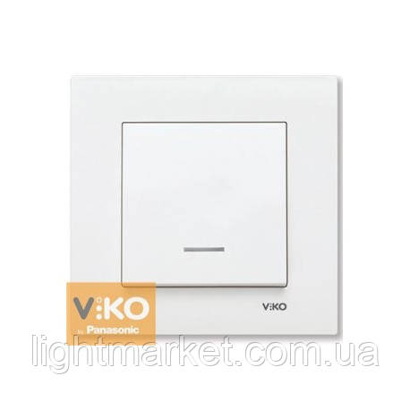 Вимикач одноклавішний з підсвічуванням прихованої установки Viko Karre