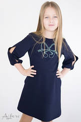 Шкільне плаття з розрізами на рукавах Albero 1066 Розміри 122, 140 Суперщільність!