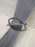 Графітові однотонні штори кисея без люрексової нитки, 3 м * 3 м