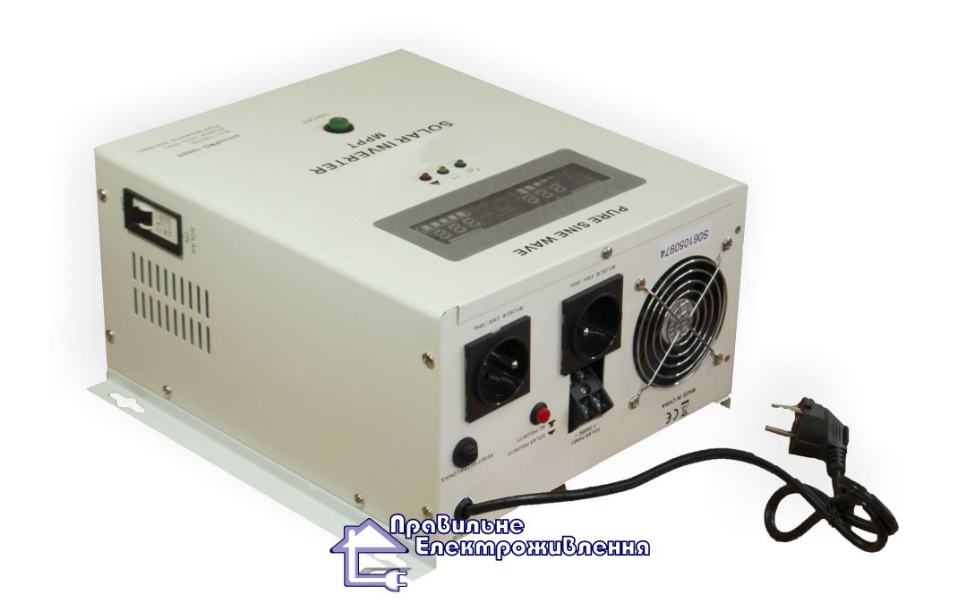 Инвертор + контроллер SOLAR INVERTER 1000VA, 12V MPPT30A - фото 3 - id-p100778002