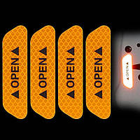 Светоотражающая наклейка - OPEN - оранжевые