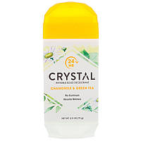 Невидимий твердий дезодорант, ромашка і зелений чай, Crystal Body Deodorant, 70 г