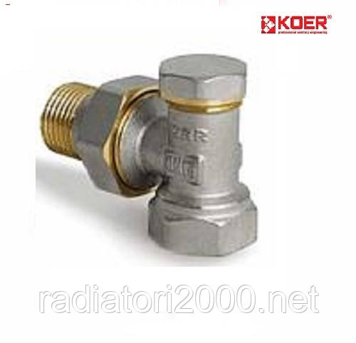 Вентиль радіаторний настройковий кутовий 3/4 х 3/4 KOER (KR.902)
