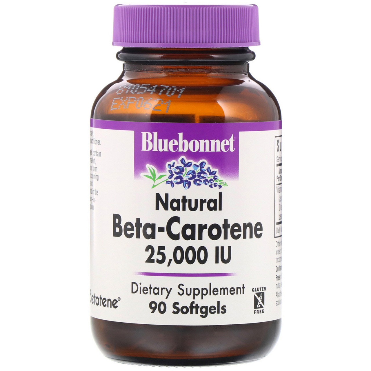 Натуральный бета-каротин, Bluebonnet Nutrition, 25,000 МЕ, 90 гелевых капсул
