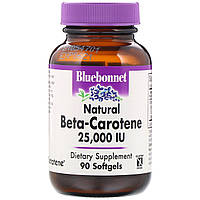 Натуральный бета-каротин, Bluebonnet Nutrition, 25,000 МЕ, 90 гелевых капсул