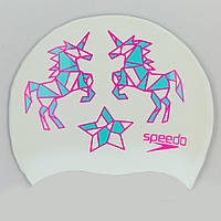 Шапочка для плавання дитяча SPEEDO JUNIOR SLOGAN PRINT 808386B967 