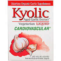 Витриманий екстракт часнику, для серцево-судинної системи, рідкий, Kyolic, 2 пляшки по 60 мл