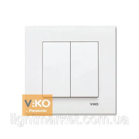 Вимикач двоклавішний прихованої установки Viko Karre