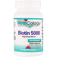 Біотин 5000, Nutricology, 60 капсул вегетаріанських