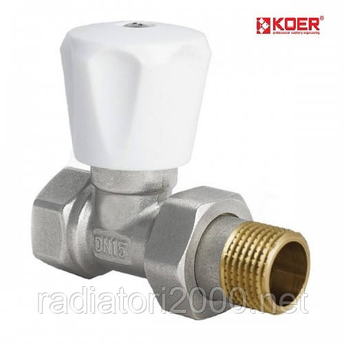 Вентиль радіаторний прямий 1/2 х 1/2 KOER (KR.903)