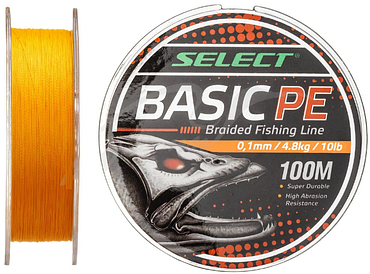 Шнур Select Basic PE 100m (оранж.) 0.12mm 12LB/5.6kg