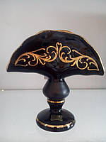 Серветниця чорна Чехія позолота