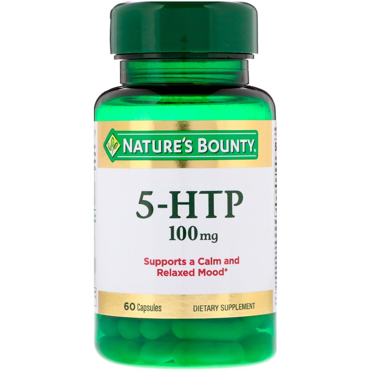 5-гідроксітріптофан, nature's Bounty, 100 мг, 60 капсул
