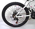 Гірський підлітковий алюмінієвий велосипед HAMMER-24 White Pink Японія Shimano MTB, фото 7