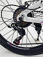Гірський підлітковий алюмінієвий велосипед HAMMER-24 White Pink Японія Shimano MTB, фото 11