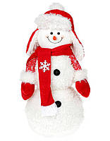 Мягкая новогодняя фигура- игрушка "Снеговик" 48 см