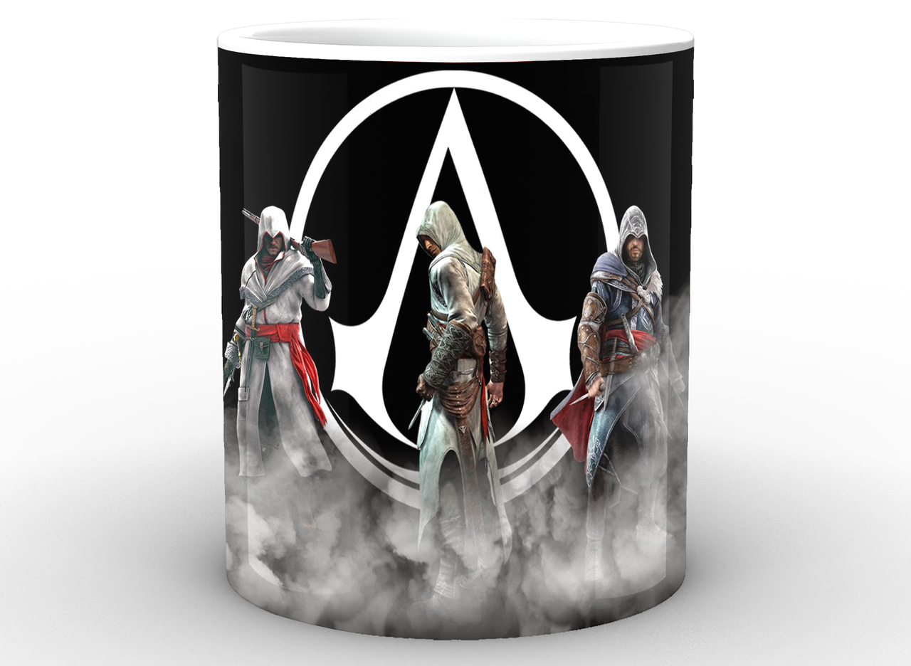 Кружка GeekLand біла Assassins Creed Кредо Ассасіна емблема AC.02.07