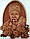 Різьблене панно з Тарасом Шевченком (портрет) 200х270х18 мм, фото 5