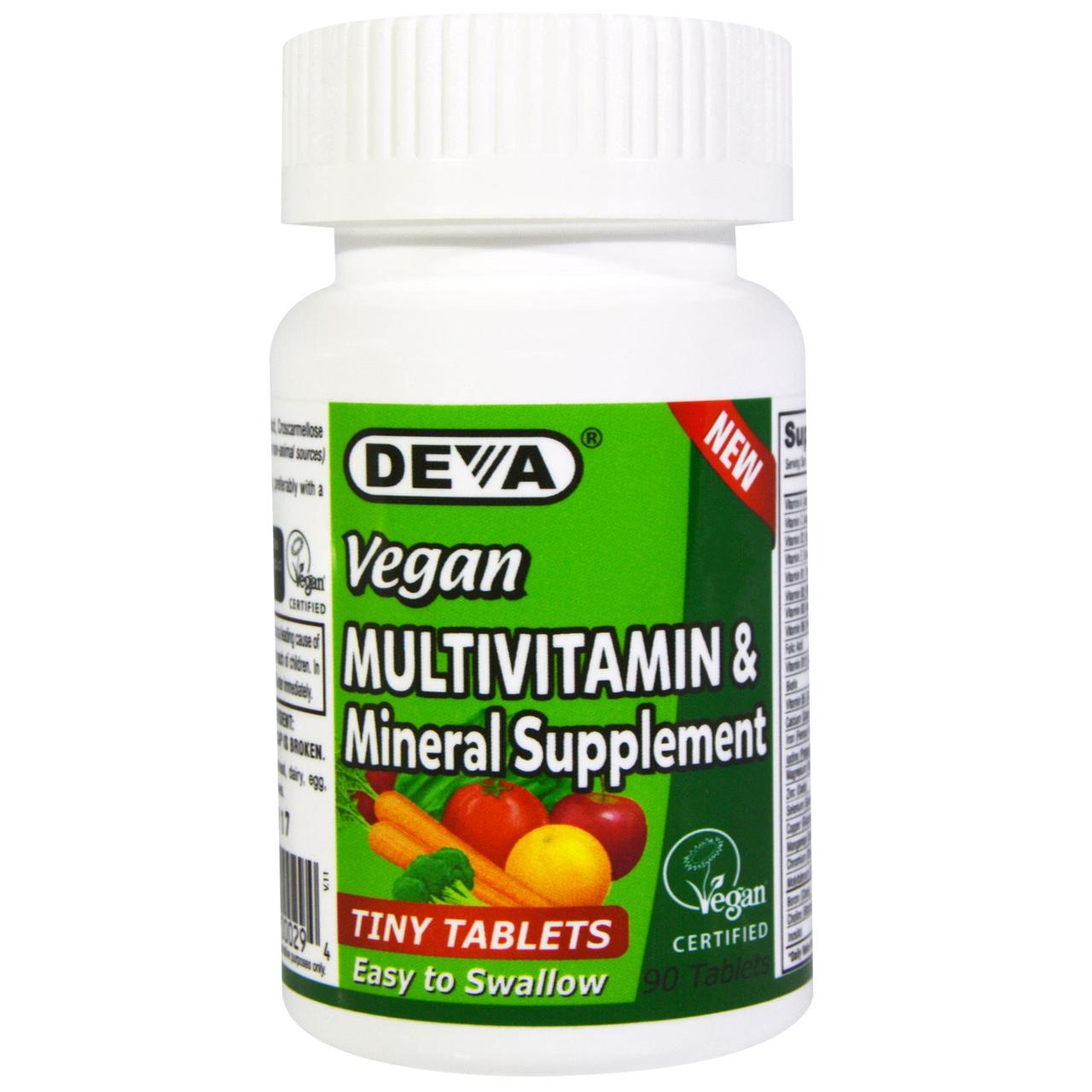 Deva, Мультивітамінна та мінеральна добавка, 90 таблеток