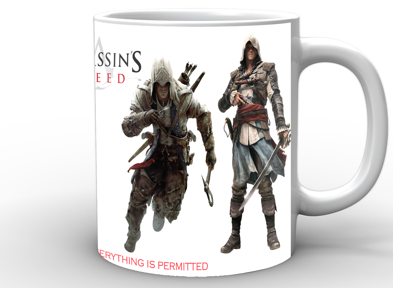 Кружка GeekLand біла Assassins Creed Кредо Ассасіна слоган AC.02.08