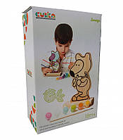 Деревянная игра-раскрака Медвежонок, 13852 от 18 месяцев, Подарок для ребенка, Развивающая игрушка, Логическая