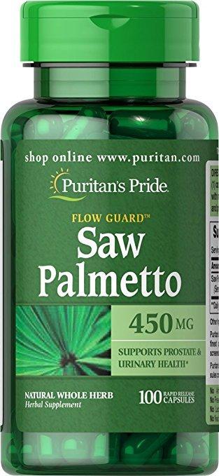Puritan's Pride Saw Palmetto 450 mg, Сіроня, Со Пальметто (100 капс.)