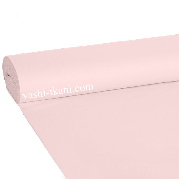 Тканина поплін De Luxe, однотонний світло-пудровий (шир. 2,4 м) (P-FR-0030), фото 1