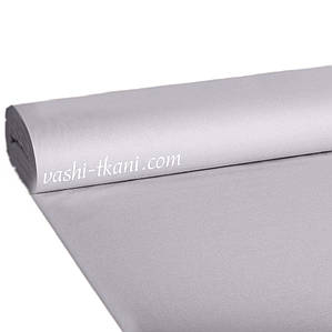 Тканина поплін De Luxe світло-сіра однотонна (ТУРЦІЯ шир. 2,4 м)(P-FR-0054)
